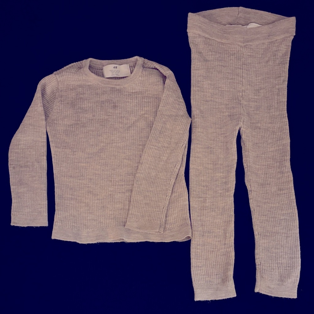 H&M Merino Wool Set - Heathered Taupe